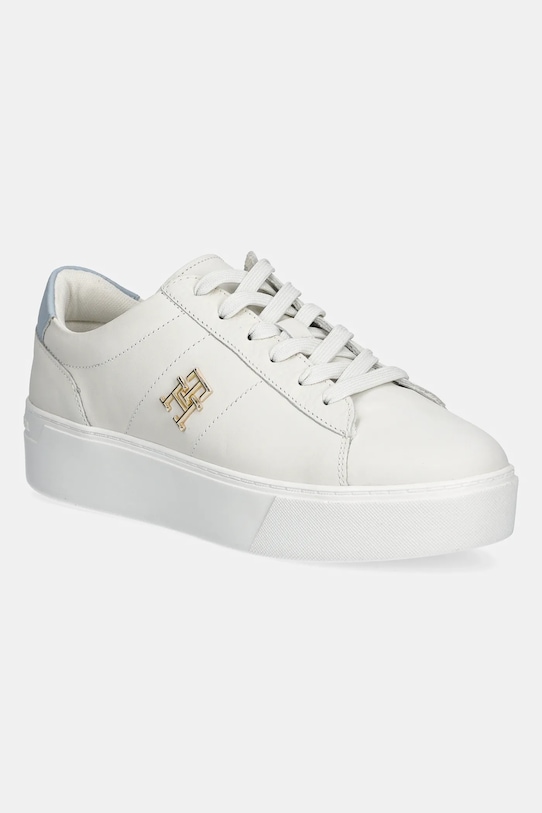 Кожаные кроссовки Platform Court Sneaker Tommy Hilfiger, белый