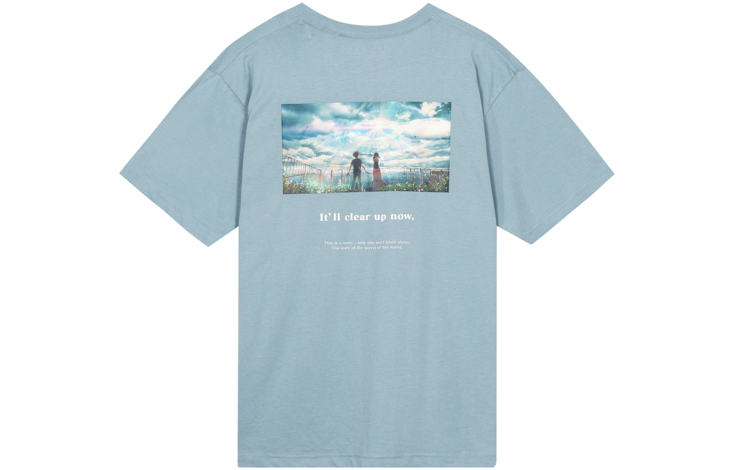 UNIQLO Футболка Unisex XINHAICHENG LIANMINGKUAN SS23 Pink Blue — фото 4