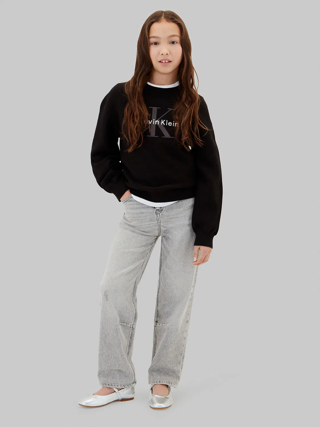 Джинсы Calvin Klein Jeans классические, серые — фото 3