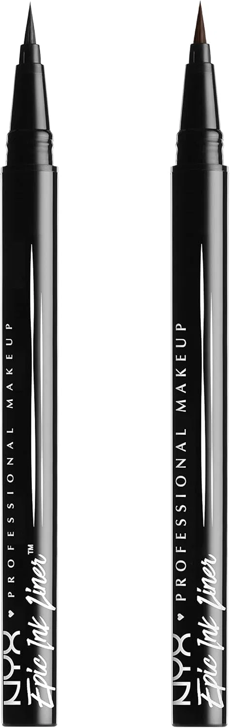 Подводка для глаз Epic Ink Liner водостойкая, Nyx Professional Makeup, 2 шт, черный