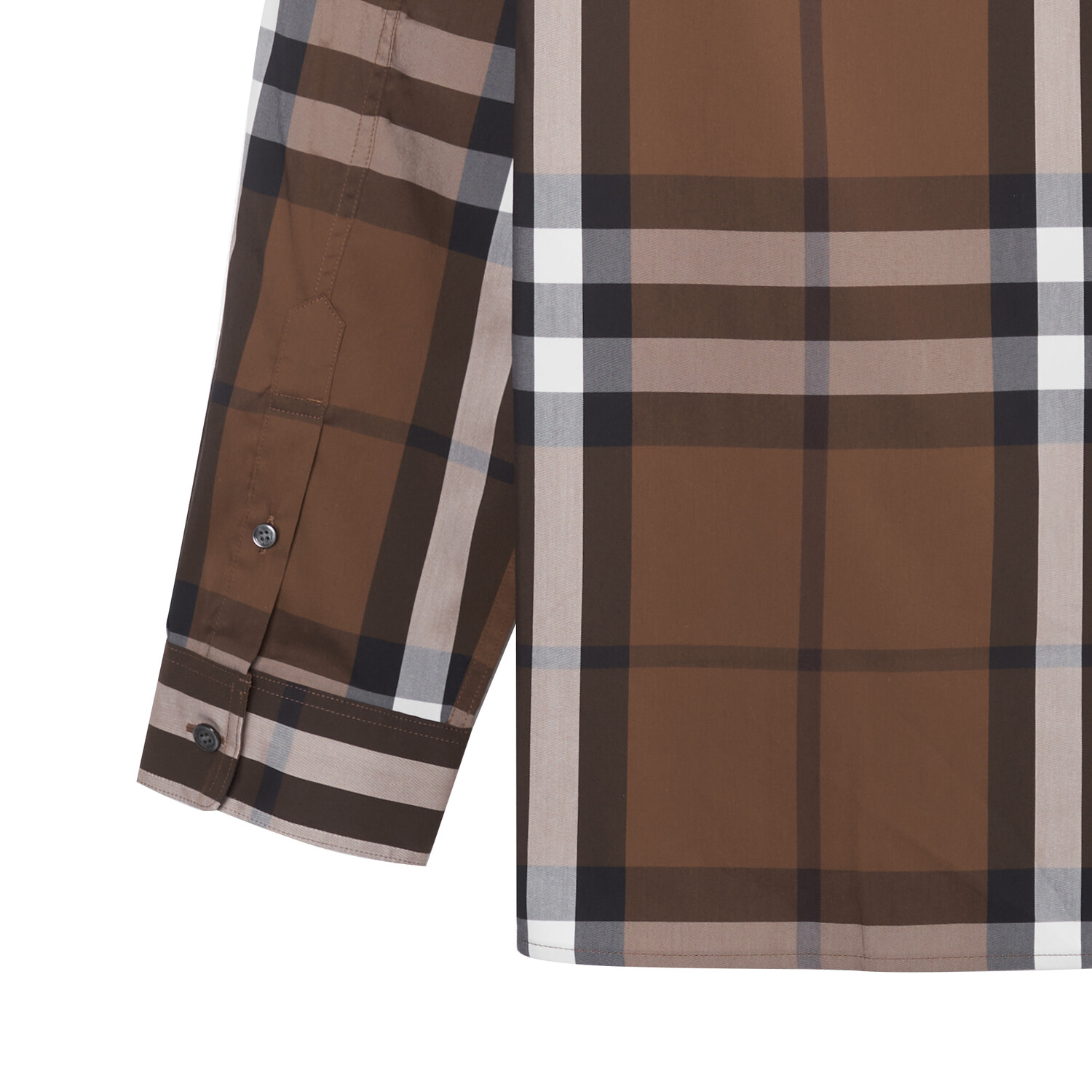 Рубашка мужская Burberry, темно-коричневый, коричневый — фото 3