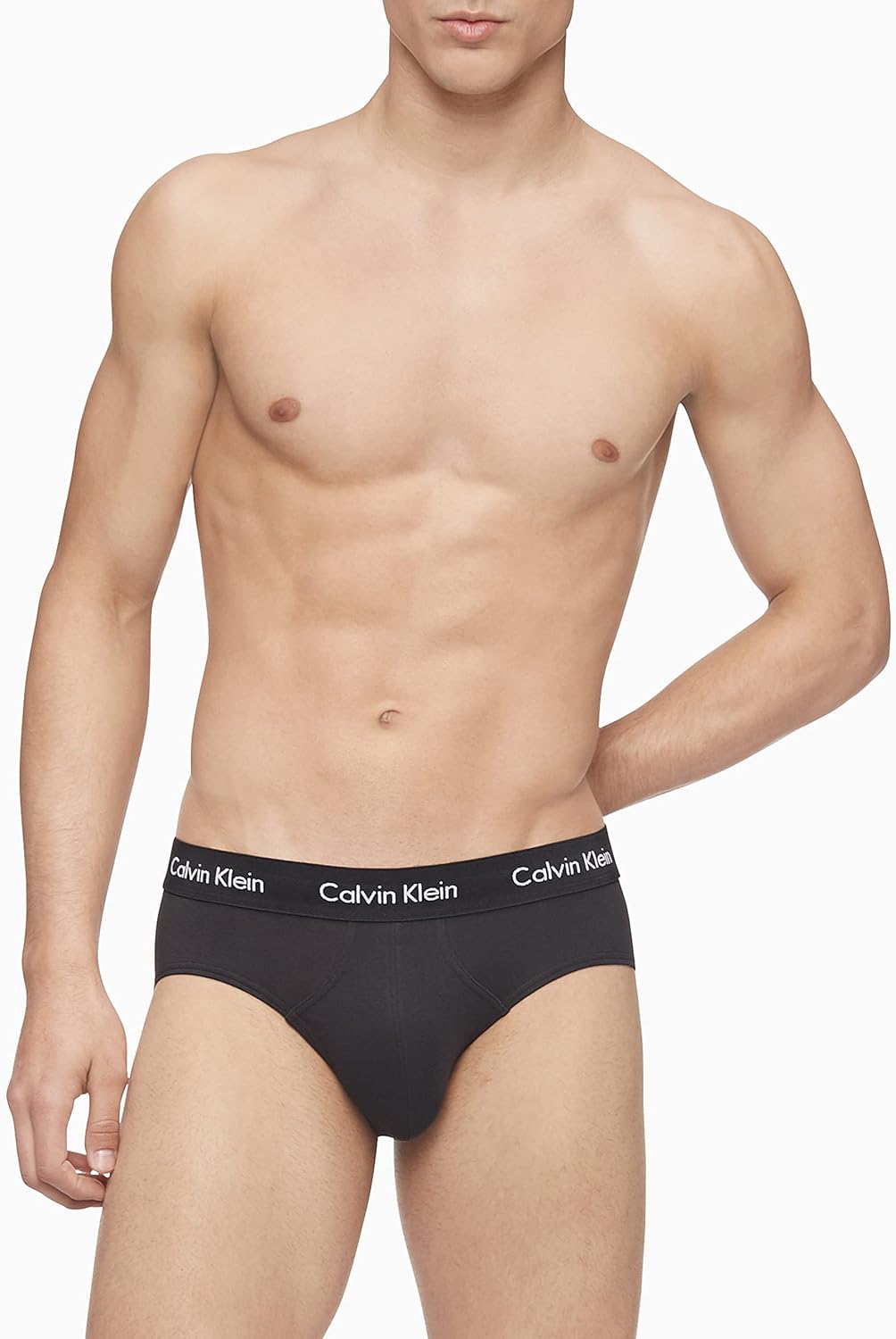 Комплект из 3 мужских трусов-брифов Calvin Klein из хлопка и эластичного материала, Black/Blue/Cobalt — фото 2