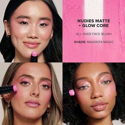 Румяна Nudies Matte + Glow Core All Over Face Blush Color Magenta Magic 1 Count — фото 2