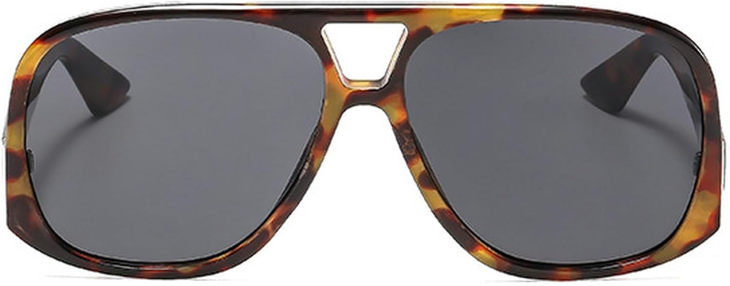 

Роскошные солнцезащитные очки-пилот большого размера для женщин и мужчин, популярные винтажные солнцезащитные очки с двойной перемычкой, защита от УФ-излучения UV400 mincl, C2