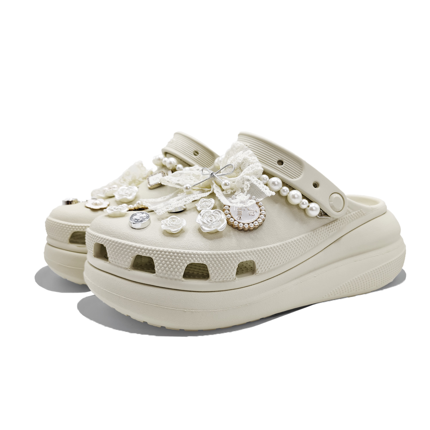 Crocs Кроссовки Crush Clog для женщин в цвете кость, цвет Bone — фото 3