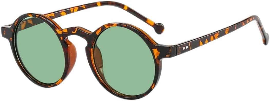 

Солнцезащитные очки с защитой UV400 | Круглая легкая оправа, цветные линзы | Для женщин и мужчин, для занятий спортом на открытом воздухе и вождения DSVIGF, Leopard Green