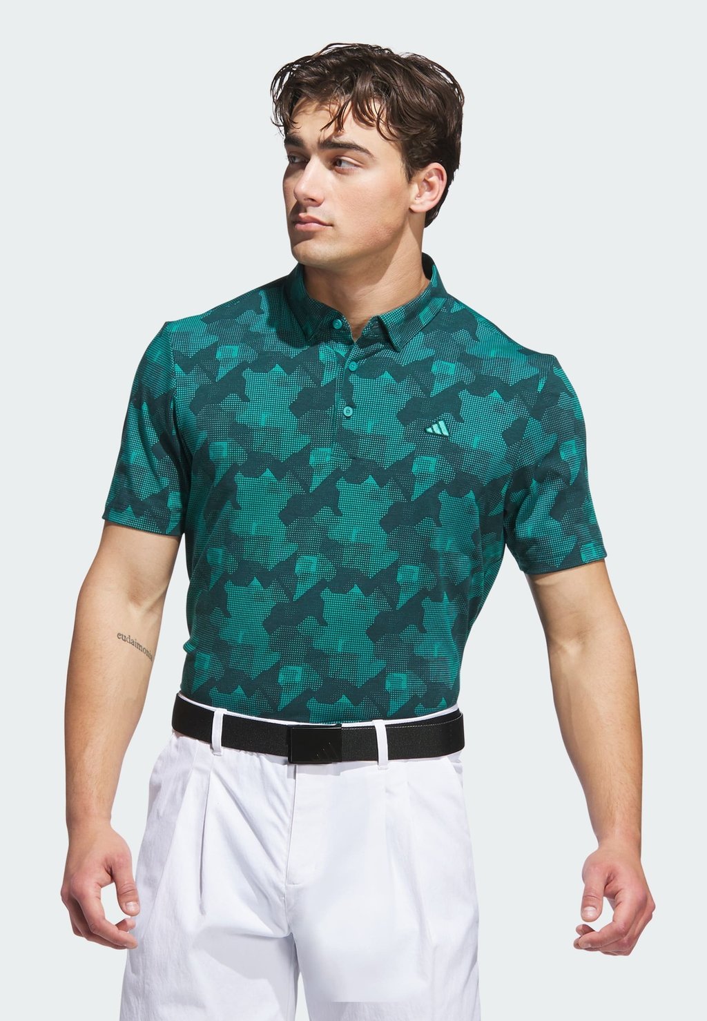 

Рубашка поло GO-TO PRINTED Adidas Performance, цвет Pure Teal Aurora Ivy
