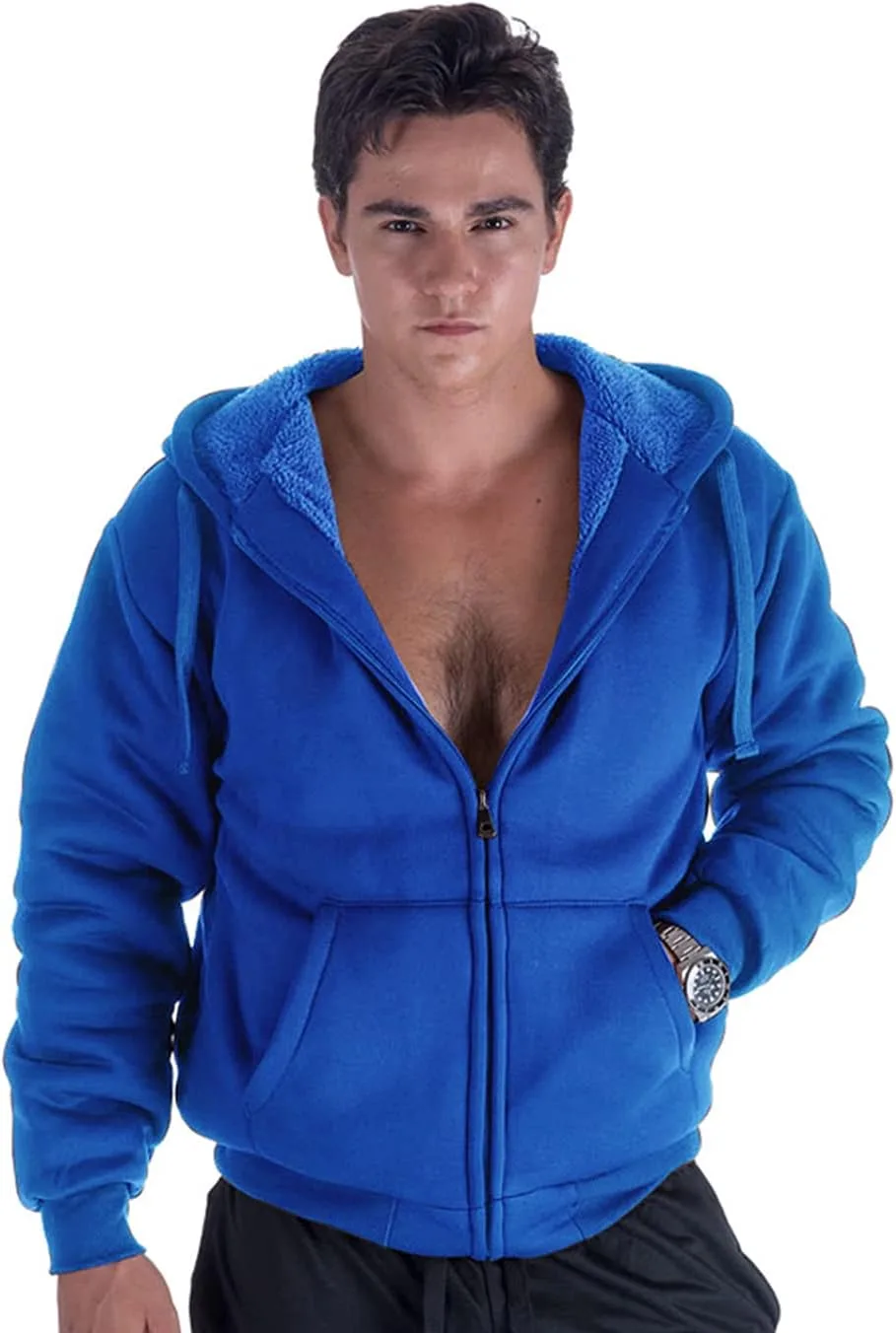 

Толстовка Yasumond с капюшоном на молнии, утепленная флисом Sherpa