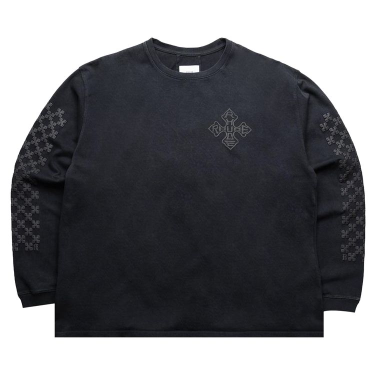 

Футболка Rhude Cross Logo Long-Sleeve Tee 'Vintage Black', черный