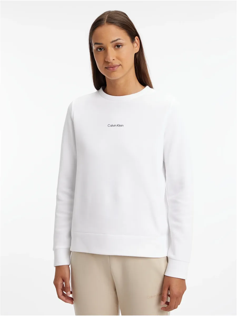 

Толстовка Calvin Klein "MICRO LOGO ESS SWEATSHIRT", с круглым вырезом, белый