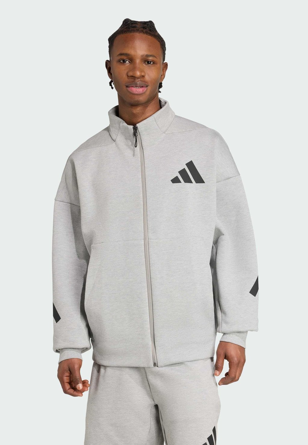 

Толстовка на молнии Adidas Sportswear, серый