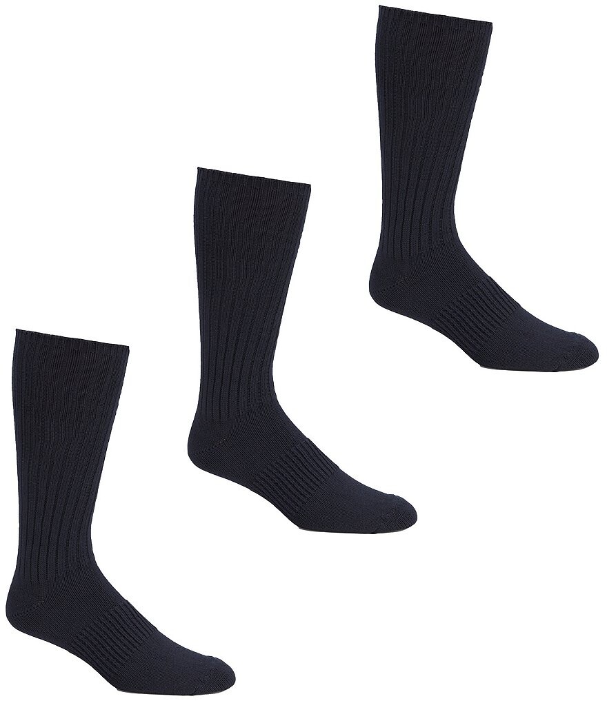 

Повседневные носки для экипажа Gold Label Roundtree & Yorke Big & Tall, 3 пары, синий