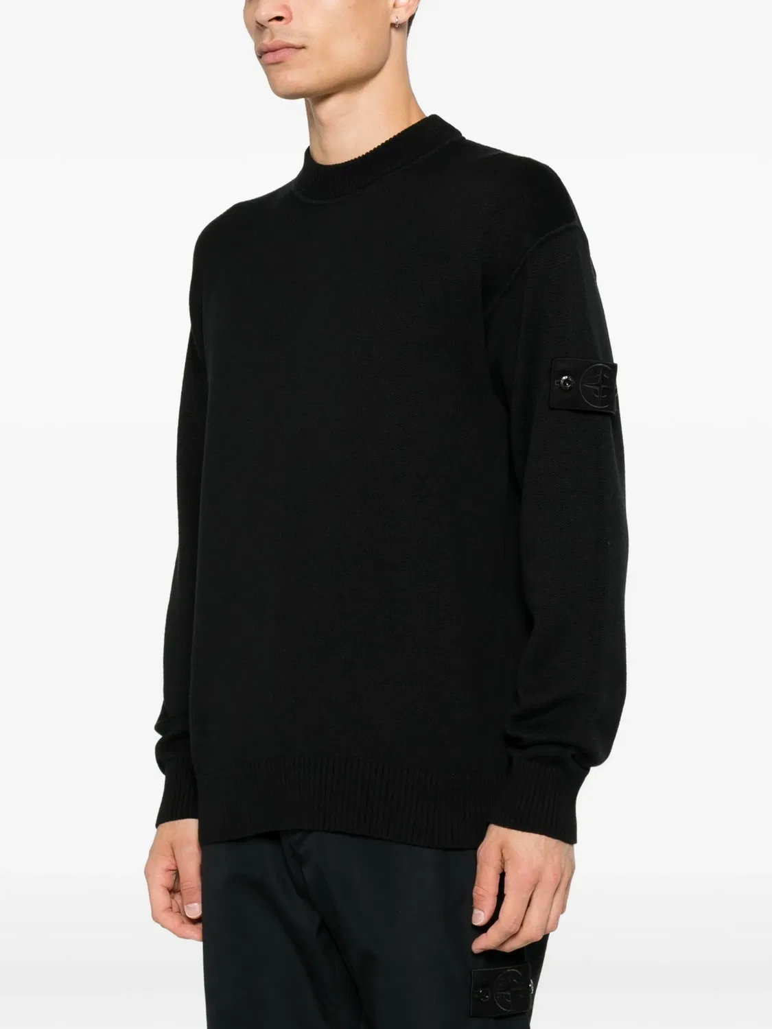 Stone Island Свитер с круглым вырезом черный — фото 4