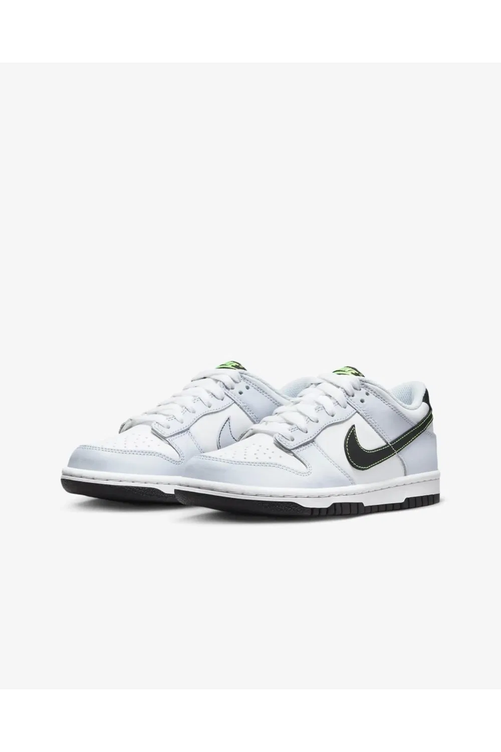 Детские кроссовки для мальчиков с низкой посадкой NIKE Dunk Low NIKE, White Black Soccer Grey — фото 4