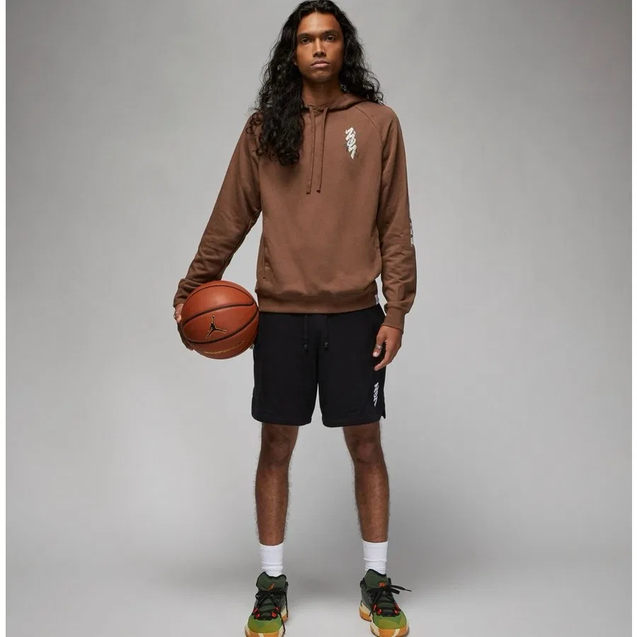 Мужской худи с капюшоном из футера Jordan Dri-FIT Nike, Коричневый — фото 3