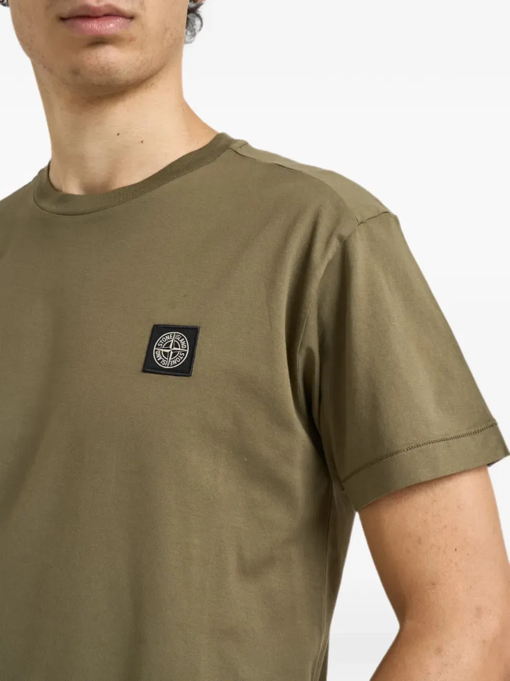 Футболка-поло хлопковая 2100027 60/2 Stone Island, зеленый — фото 4