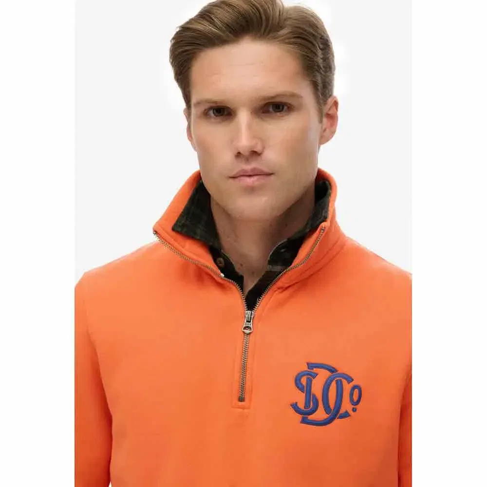 Свитер с полузастежкой-молнией Neon Superdry, оранжевый — фото 3