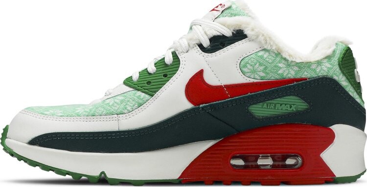 Кроссовки Nike Air Max 90 GS 'Christmas Sweater', зеленый — фото 4