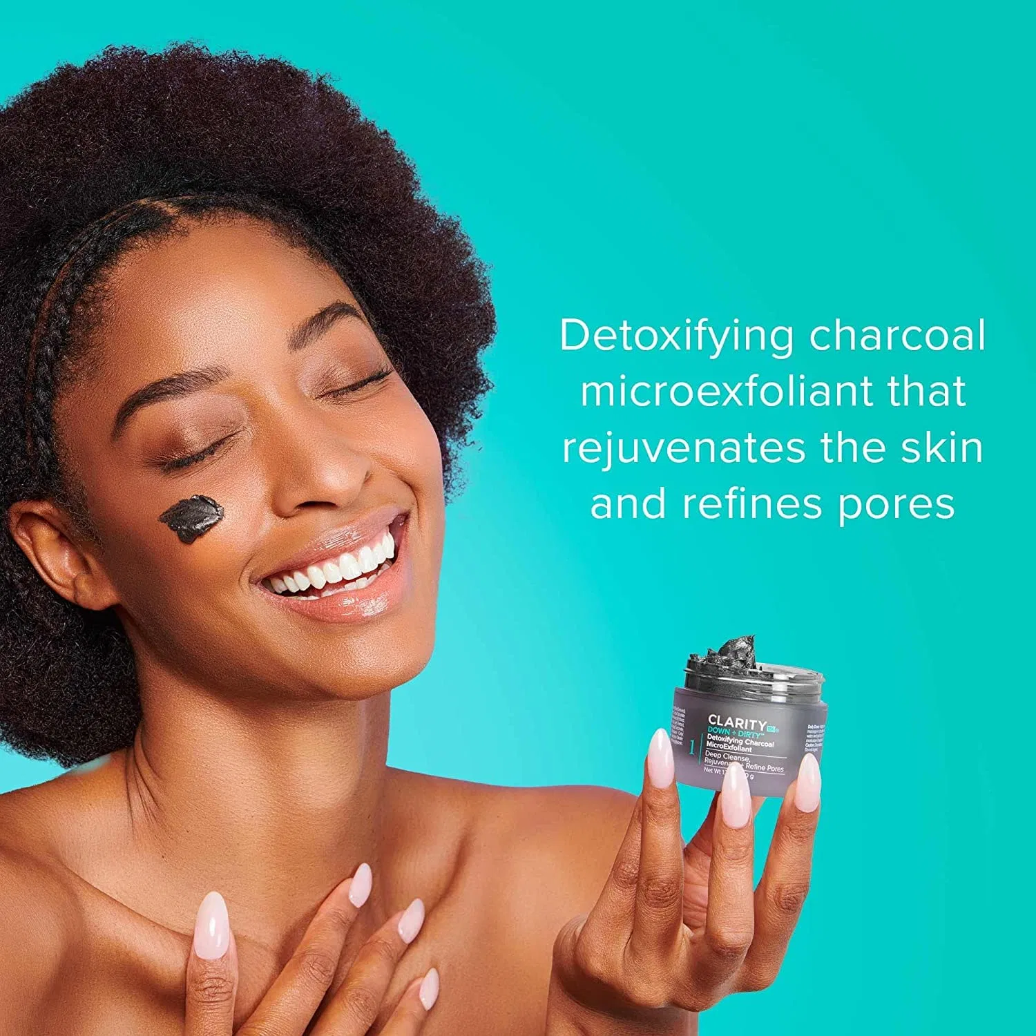 Скраб для лица Down + Detoxifying Charcoal MicroExfoliant ClarityRx, 50 г — фото 2