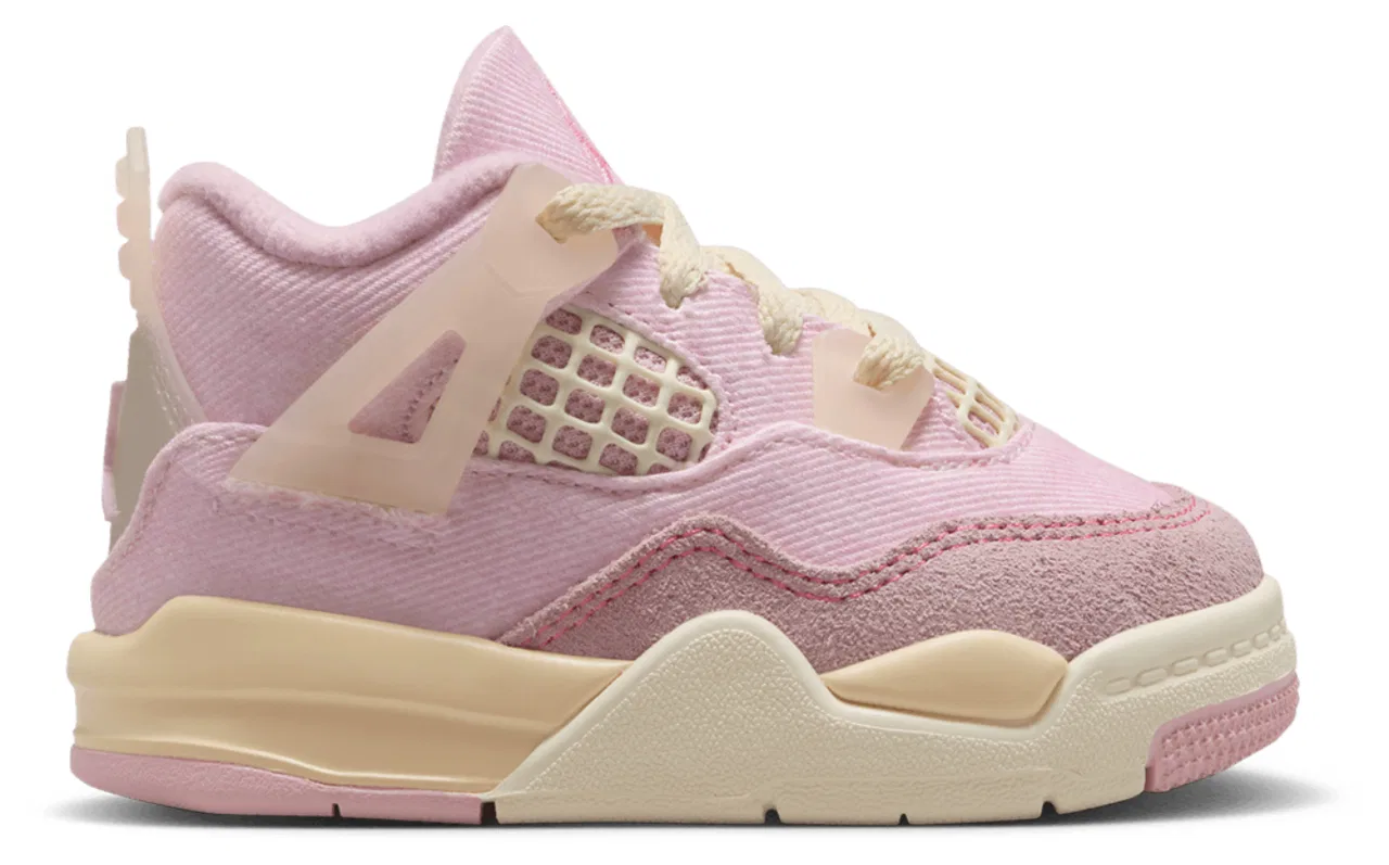 Кроссовки для малышей Jordan Retro 4, цвет Pinksicle/Coconut Milk/Anthracite