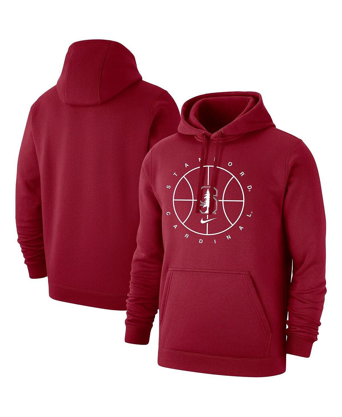 

Мужская флисовая толстовка с капюшоном cardinal stanford cardinal basketball icon club Nike
