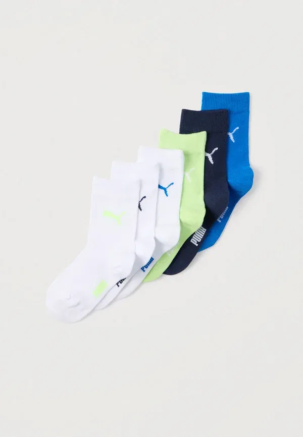 Носки 6 штук, хлопок Easy Rider Unisex Puma, белый/синий/зеленый