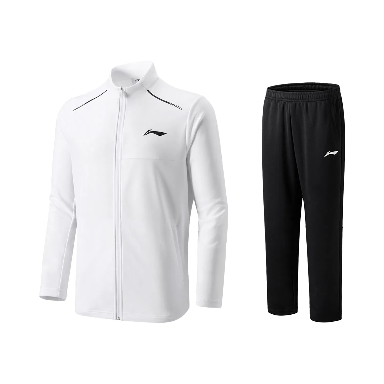 Детский комплект свитшотов с длинным рукавом Li-Ning, White Top/Black Bottom