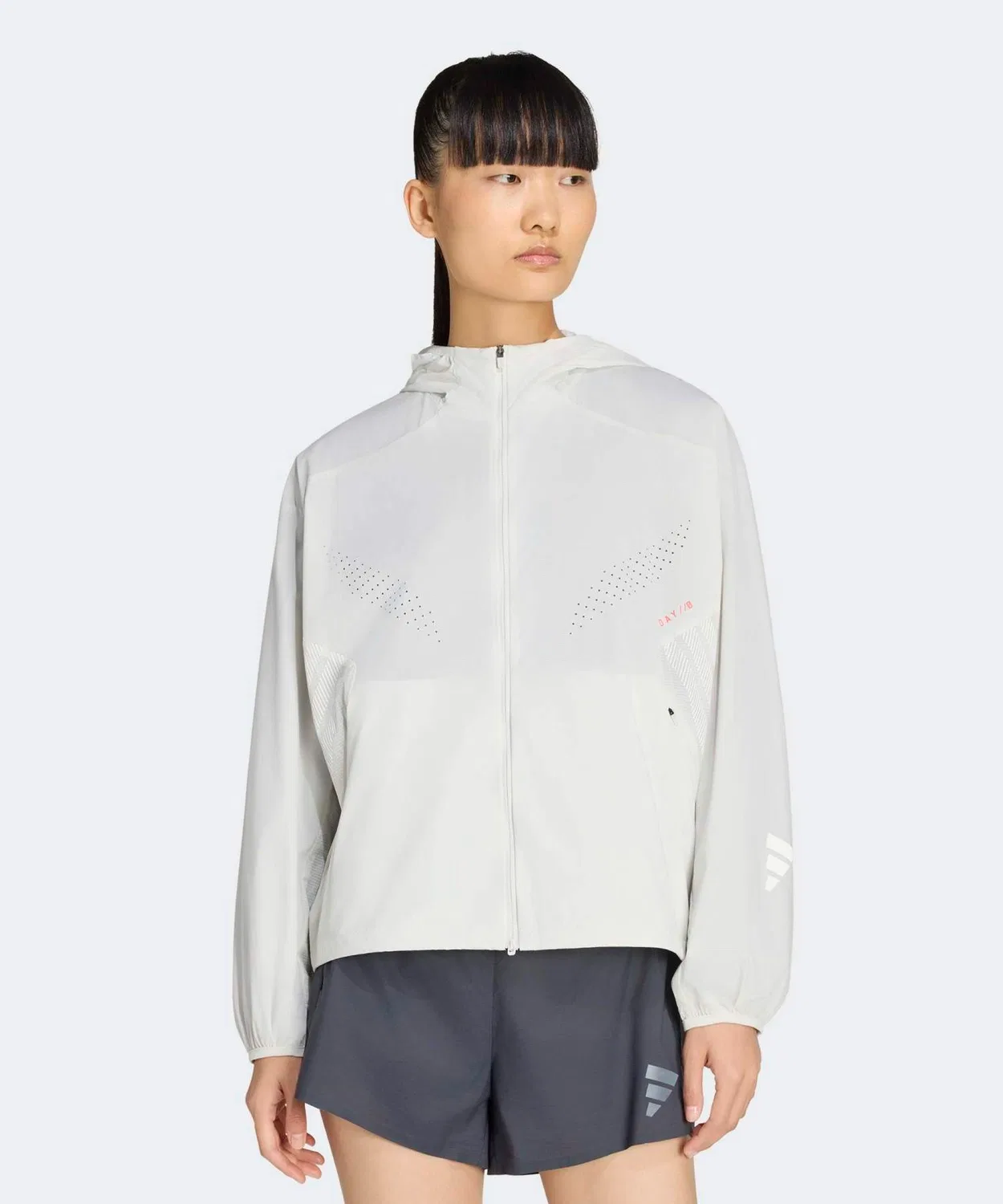 Женская куртка свободного кроя с двухсторонней молнией Running Woven Jacket Adidas, Серый