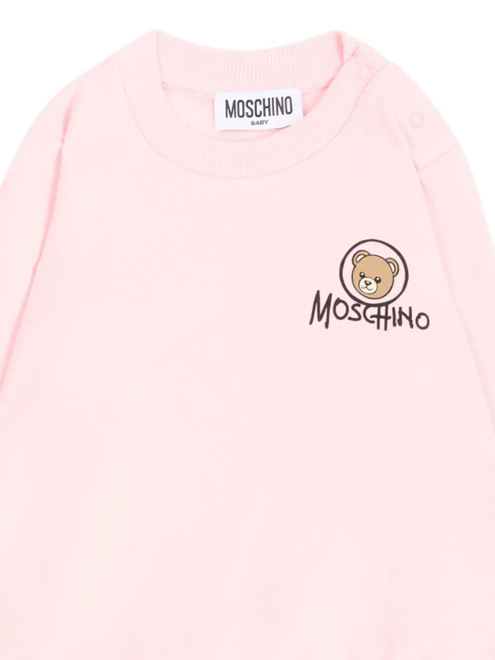 Трикотажный костюм с медвежонком Тедди Moschino Kids, розовый — фото 3