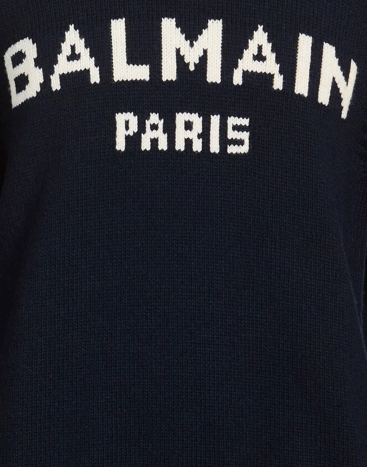 Мужской джемпер с интарсией Balmain, темно‑синий — фото 4