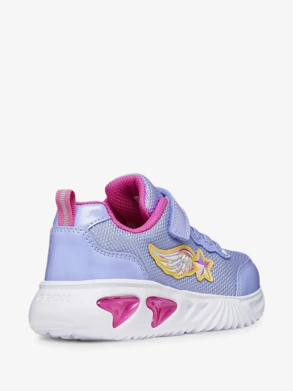 Кроссовки Assiser Girl на липучках Geox Kids, фиолетовый — фото 4