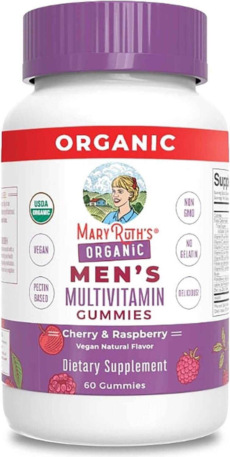 

Витаминные жевательные конфеты MaryRuth Organics Men's Multivitamin Gummies со вкусом вишни и малины, 60 штук