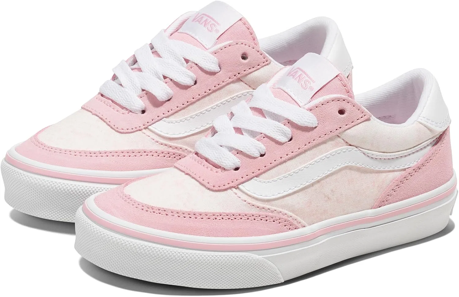Детские кеды для девочек с длинным рукавом Brooklyn Vans, Grunge Wash Coral Blush — фото 2
