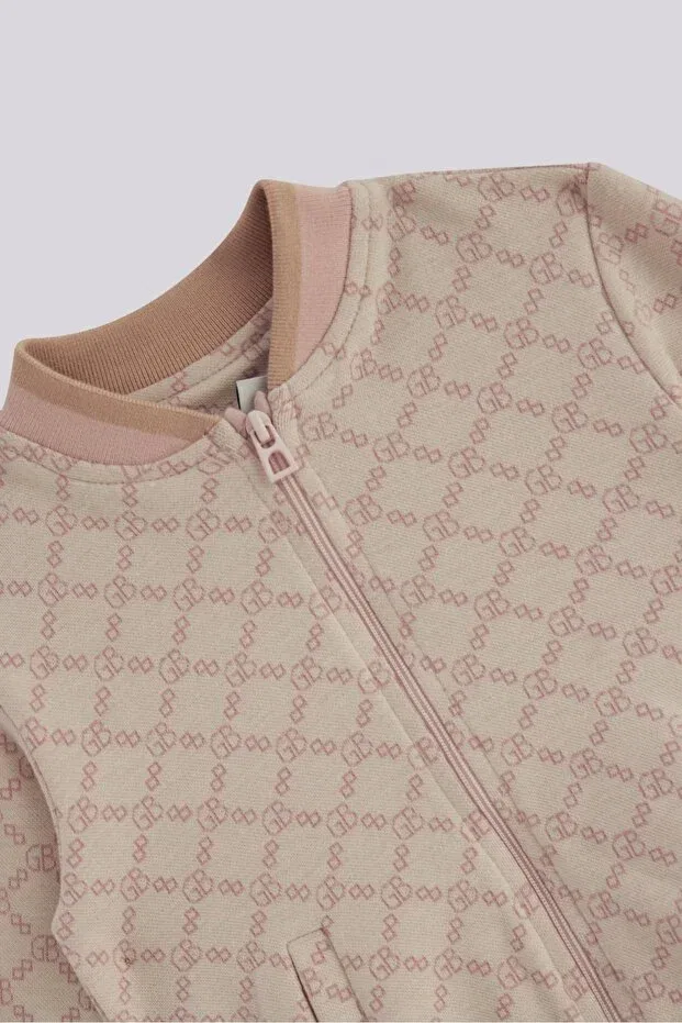 Детские свитшот для девочек с принтом Bg Store Baby Girl Patterned Tracksuit Top Gb Baby, Patterned — фото 2