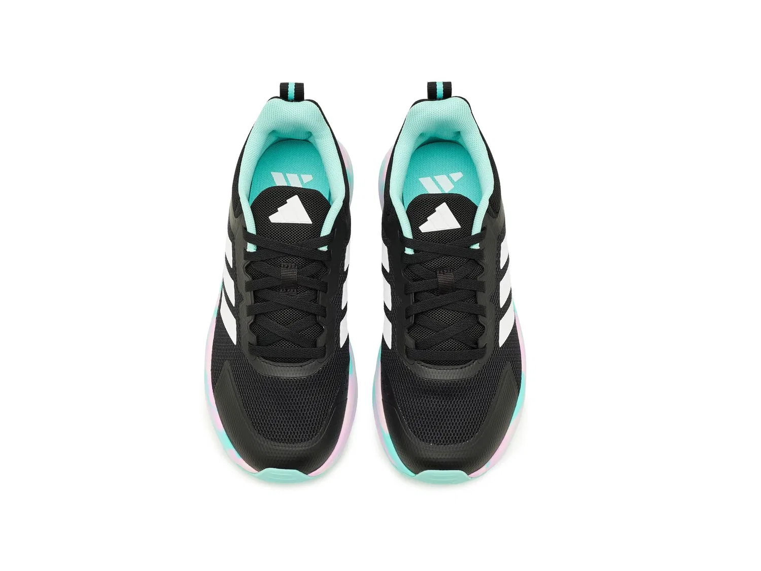 Кроссовки FortaRun 4.0 (для маленьких детей) Adidas Kids, Black/Clear Pink/Flash Aqua — фото 3