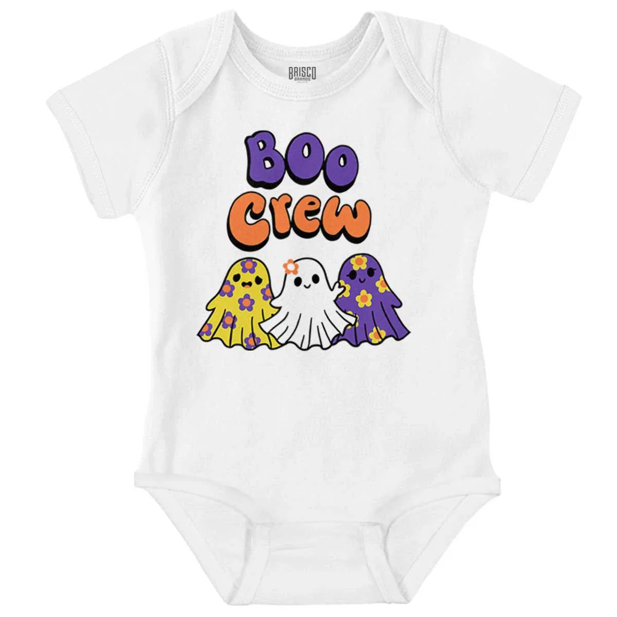 Детское боди с коротким рукавом Boo Crew Halloween Brisco Brands, White