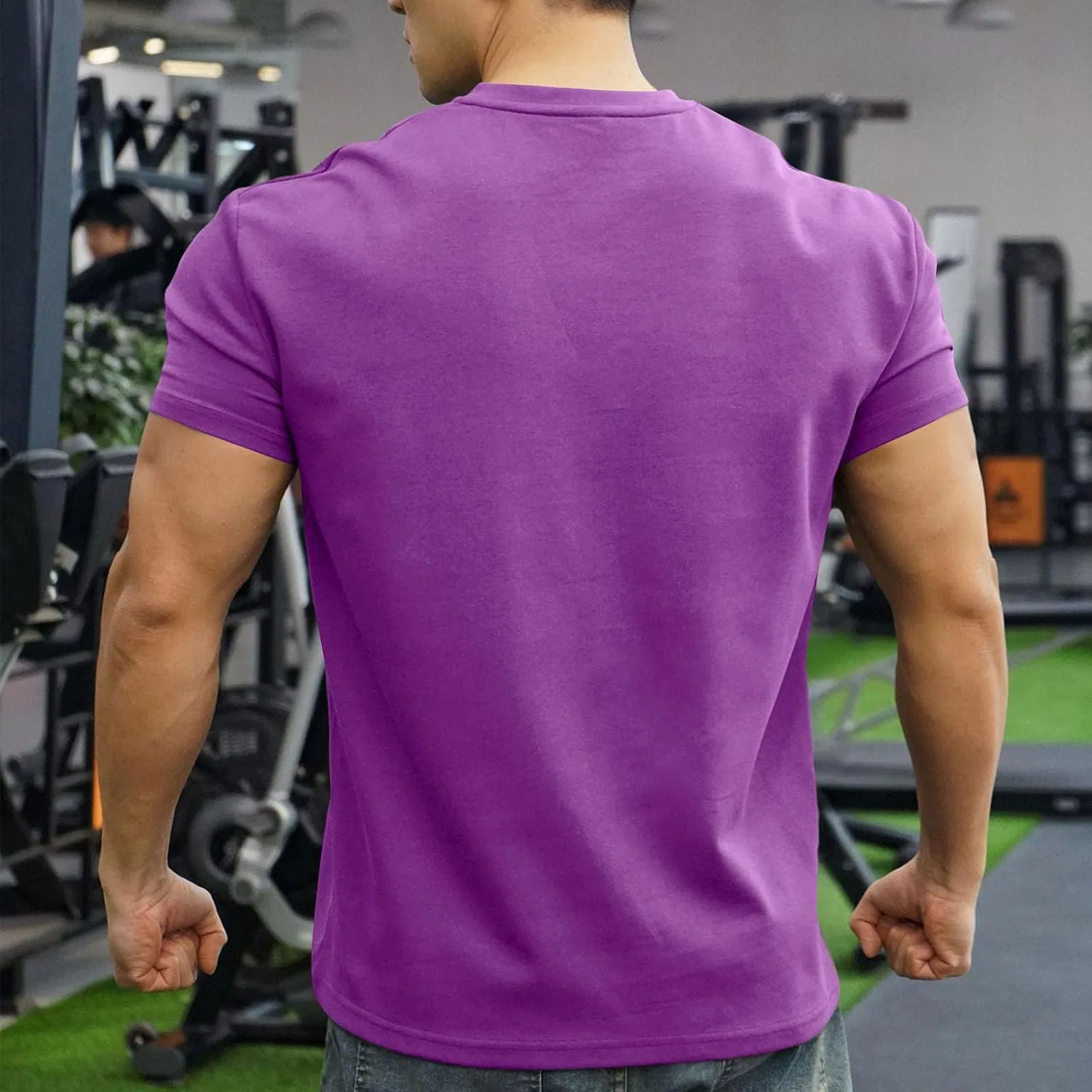 Мужская футболка с круглым вырезом Summer Classic Tops, Purple — фото 3