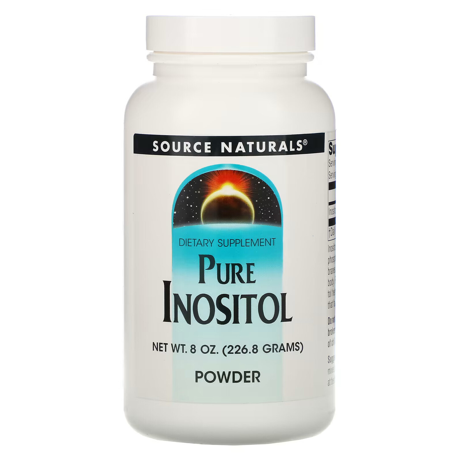

Source Naturals, инозитол, чистый порошок, 226,8 г