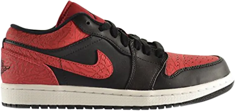 

Кроссовки Air Jordan 1 Retro Low Bred, черно-красный, Черный, Кроссовки Air Jordan 1 Retro Low Bred, черно-красный