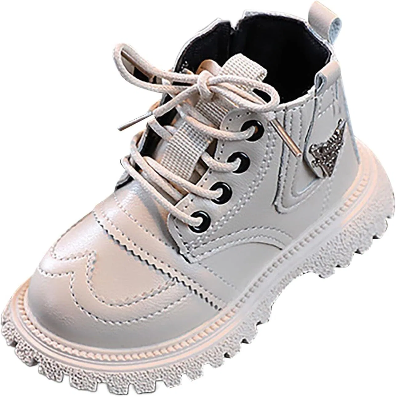 Детские ботинки из сетки с кружевом Burr Berry Shoes, White