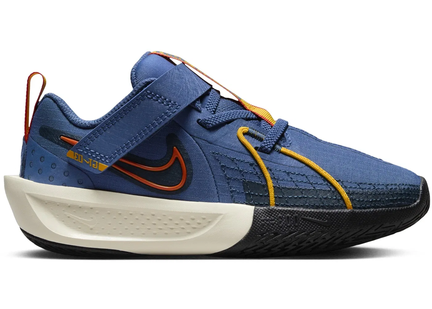 Детские кроссовки для мальчиков баскетбольные Nike GT Cut 3 SE, Mystic Navy/University Gold/Viotech/Cosmic Clay