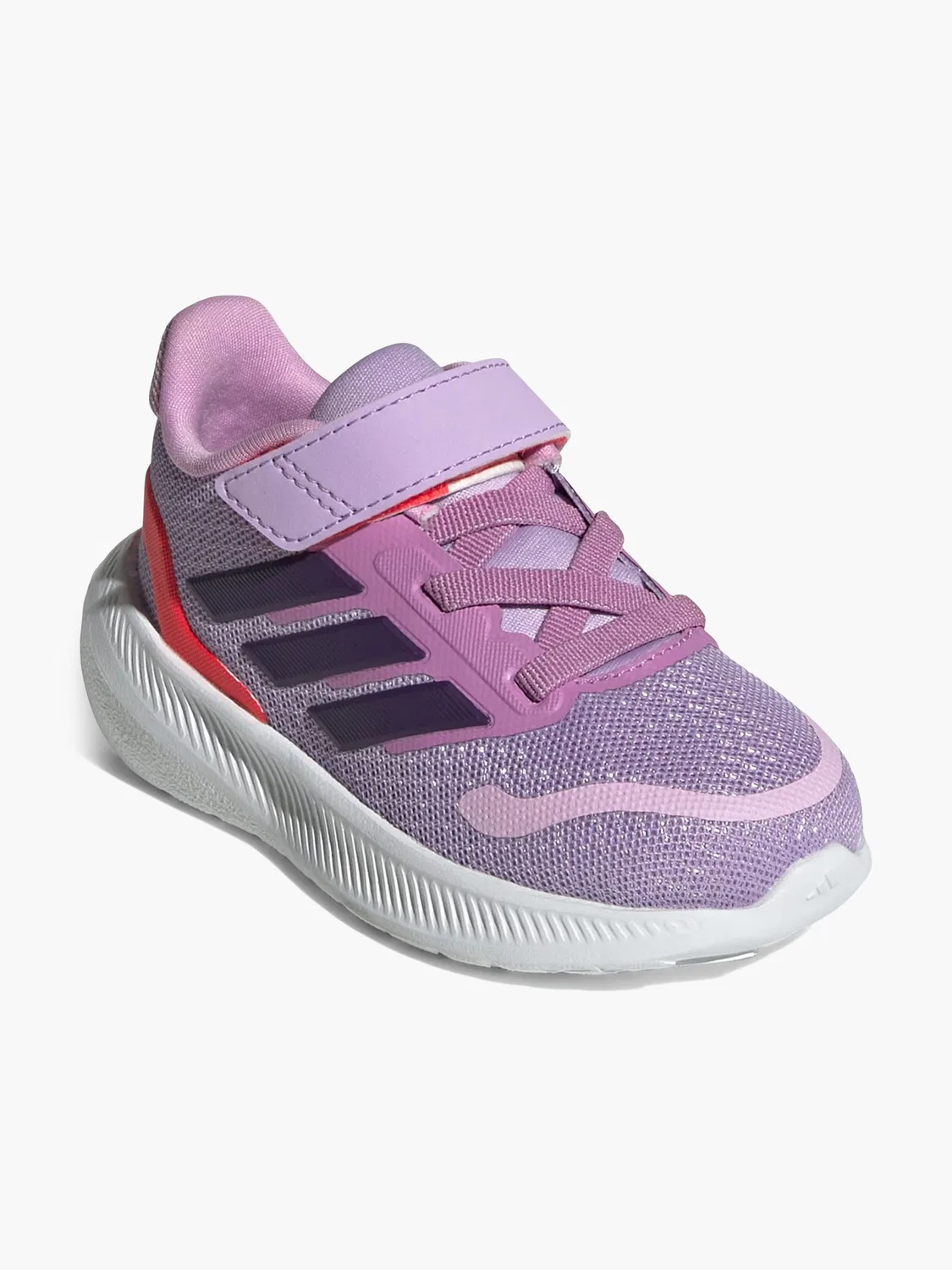 Детские тренировочные кроссовки с полосками Adidas Runfalcon 5, фиолетовый — фото 4