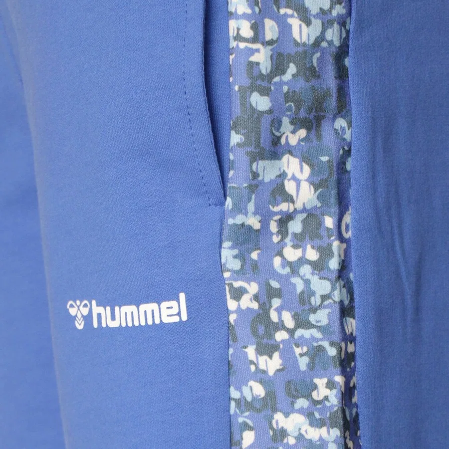 Шорты детские хлопковые с принтом Gaıman Hummel, Синий — фото 4