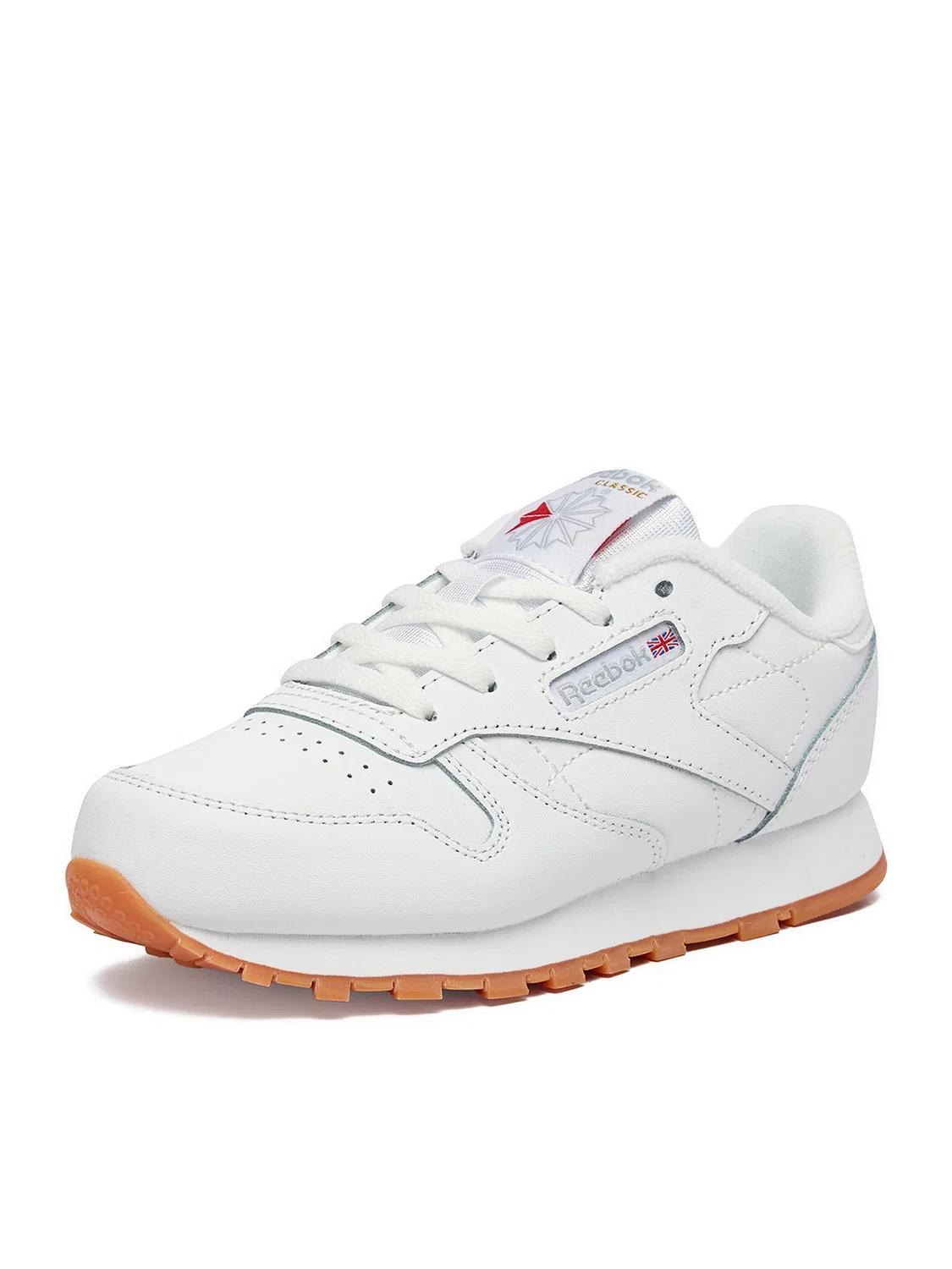 Кроссовки для девочки LEATHER Reebok, белый — фото 3