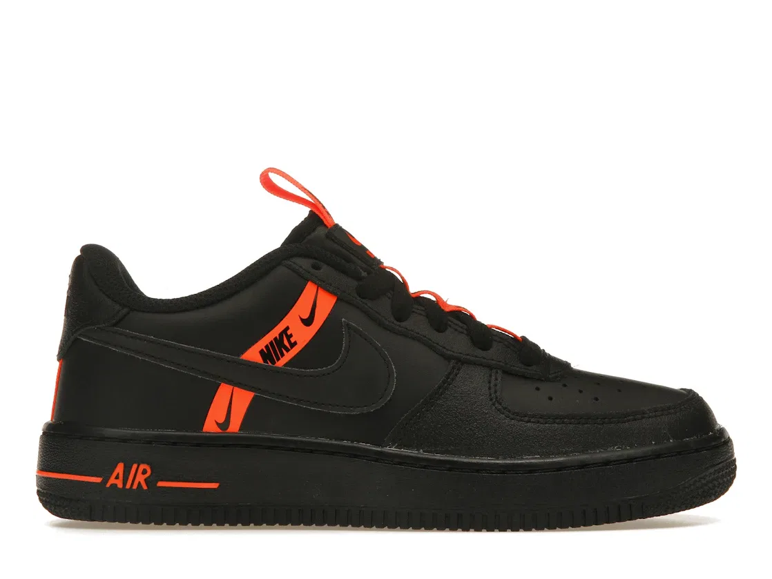 Детские кроссовки Lifestyle Nike Air Force 1 Low LV8 KSA, Black/Total Orange/Black