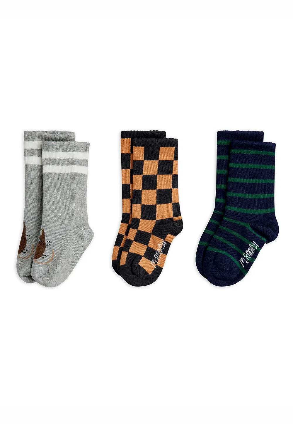 Набор из 3 пар носков унисекс Mini Rodini, Multi-Colored