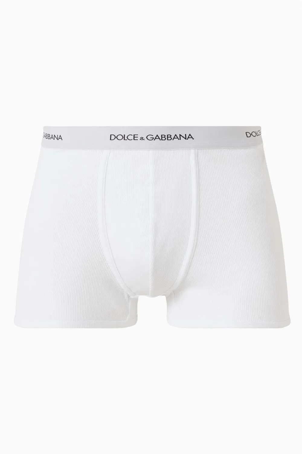 Трусы-боксеры из хлопка с мелким рубчиком Dolce & Gabbana, белый