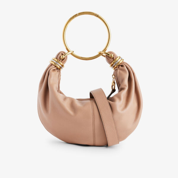

Кожаная сумка с ручкой-браслетом Chloe, розовый