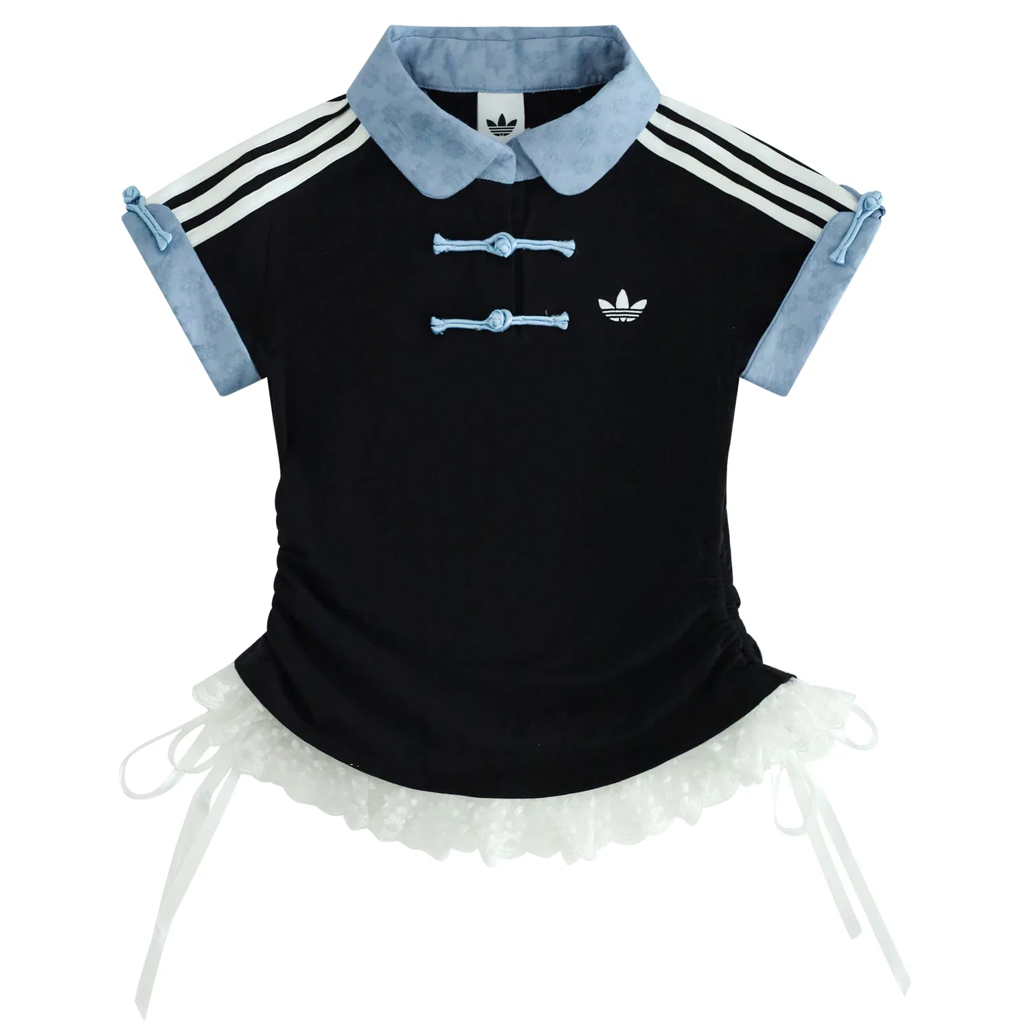 Футболка-поло с воротником, тонкая, Adidas Originals, Black