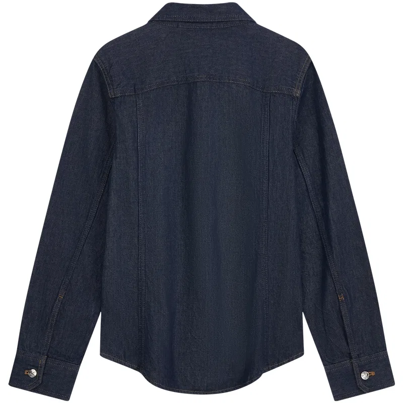 Женская рубашка с отложным воротником Calvin Klein, Denim Dark Blue — фото 3